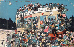 HUMOUR - Enfants - The Last Car From Blackpool - Carte Postale Ancienne - Humor