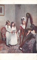 Musique - Illustration Signée J Philippar Quinet - Le Petit Concert - Carte Postale Ancienne - Muziek En Musicus