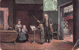 Musique - Illustration - The Genius Of The Family - Carte Postale Ancienne - Música Y Músicos