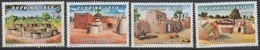 Burkina Faso 1995 Mi. A-D1356 Habitat Traditionnel Siedlung Settlements Architecture Architektur 4 Val. ** - Burkina Faso (1984-...)