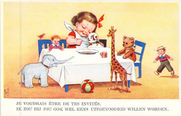 HUMOUR - Enfants - Je Voudrais être De Tes Invités - Carte Postale Ancienne - Humor