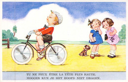 HUMOUR - Enfants - Tu Ne Peux être La Tête Plus Haute - Carte Postale Ancienne - Humor