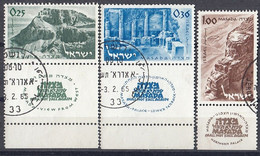 ISRAEL 317-319,used,falc Hinged - Usados (con Tab)