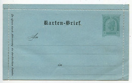 Austria 1890's Mint 3kr Franz Josef Lettercard / Kartenbrief - Carte-Lettere