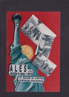 CPM ALES ALAIS Tirage Limité Non Circulé Salon De La Carte Postale Statue De La Liberté Liberty Monnaie - Alès