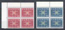 Norvège N° 460 à 461 Neufs ** (MNH) - Blocs De 4 - Europa - Neufs