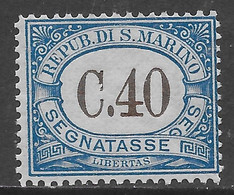 San Marino 1939 Segnatasse C40 Sa N.S58 Nuovo MH * - Segnatasse