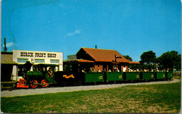 Oklahoma Frontier City Near Oklahoma City Showing Noricks Print Shop And Santa Fe Miniature Tour Train - Oklahoma City