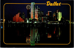 Texas Dallas Skyline At Night - Dallas