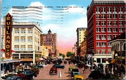 Florida St Petersburg Downtown Intersection Of Fifth Street And Central Aveenue 1942 - St Petersburg