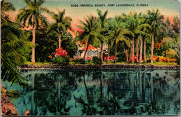 Florida Fort Lauderdale Tropical Beauty Scene 1943 - Fort Lauderdale