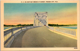 Florida Panama City East Bay Bridge At Sunset - Panama City