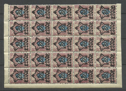 RUSSIA Russland 1923 Michel 207 A As 25-block MNH - Ungebraucht