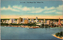 Florida Miami Skyline Of The Magic City Curteich - Miami