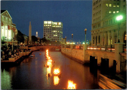 Rhode Island Providence "Waterfire" Illuminated Form Of Art - Providence