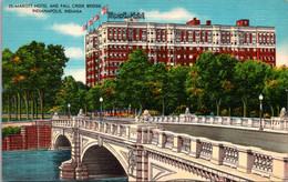 Indiana Indianapolis Marott Hotel And Fall Creek Bridge - Indianapolis