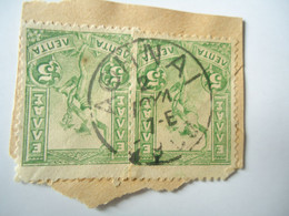 GREECE POSTMARK  ΑΘΗΝΑΙ 1904  ΔΥΟ ΕΜΩΜΕΝΑ - Marcophilie - EMA (Empreintes Machines)