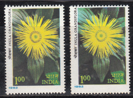 EFO, Colour Variety, 1.00 Himalayan Flowers Series, Flower, Plant, India MNH 1982 - Abarten Und Kuriositäten