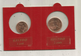 JC, Monnaies,  UNC, ILES FIDJI,  1 Cent 1992- 2 Cents 1992, Frais Fr 1.95 E - IJsland