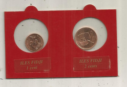 JC, Monnaies,  UNC, ILES FIDJI,  1 Cent 1992- 2 Cents 1992, Frais Fr 1.95 E - Islanda