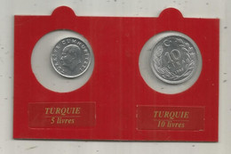 JC, Monnaies,  UNC, TURQUIE,  5 Livres 1987- 10 Livres 1988, Frais Fr 1.95 E - Turchia