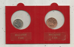 JC, Monnaies,  UNC, MALAISIE , MALAYSIE, 5 Sen 1996- 1 Sen 1995, Frais Fr 1.95 E - Malasia