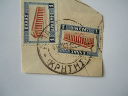 GREECE POSTMARK  ΑΓΙΑ ΒΑΡΒΑΡΑ ΚΡΗΤΗ 1932 - Postmarks - EMA (Printer Machine)