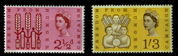 Ref 1598 - GB 1963 - Freedom From Hunger Phosphor Set MNH - Unused Stamps