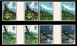 Ref 1598 - GB 1979 Flowers Stamps In Gutter Pairs - Nuovi