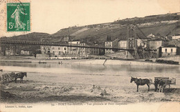 Port Ste Marie * Vue Générale De La Commune Et Pont Suspendu * Attelage - Andere & Zonder Classificatie