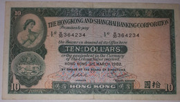 HONG KONG 10 Dollars 31-st Of March 1982 / Circulated - Hongkong