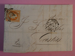 BP3 FRANCE BELLE LETTRE 1855 ETOILE DE PARIS  A CASTRES +NAP. N°16 40C +AFFR.INTERESSANT++ - 1853-1860 Napoléon III.