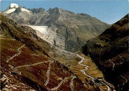 Grimsel- Und Furkapass-Strasse Mit Gletsch, Rhonegletscher Und Galenstock (3550) - Lens