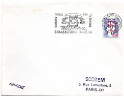 RHIN / Bas - Dépt N° 67 = STRASBOURG QUAI De PARIS 1966 =  FLAMME SUPERBE = SECAP ' SOS TELEPHONE / SECOURS MORAL ' - Primo Soccorso