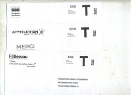 Lot 9 Enveloppe Reponse T à Voir - Cartas/Sobre De Respuesta T