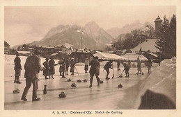 Chateau-d'Oex Match De Curling Patinoire Patineurs - Château-d'Œx