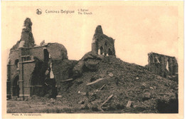 CPA  Carte Postale   Belgique Comines L'église Ruines  VM64388 - Komen-Waasten