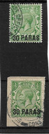 BRITISH LEVANT 1921 30pa On ½d X 2 SG 41 GREEN, SG 41a YELLOW-GREEN FINE USED Cat £36 - Levante Britannico