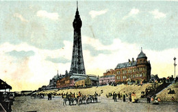 Blackpool From The Beach 1900s Postcard. Published F. Frankel & Co, London - Blackpool