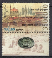 Israel 1995 Single Stamp Celebrating 3000th Anniversary Of The City Of David In Fine Used With Tab - Used Stamps (with Tabs)