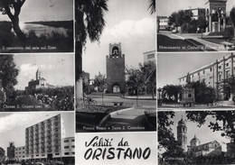 SALUTI DA ORISTANO - VEDUTE - CARTOLINA FG SPEDITA NEL 1958 - Oristano