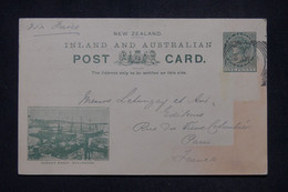 NOUVELLE ZÉLANDE - Entier Postal Type Victoria Illustré De Wellington Pour La France En 1900  -  L 141754 - Lettres & Documents