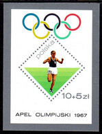 POLAND 1967 Olympic Games Block MNH / **  Michel Block 40 - Blokken & Velletjes