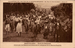 AFRIQUE , Cpa BASUTOLAND , Ecole De Nazareth Tenue Par Les Soeurs Européennes Et Indigènes De La Sainte Famille (30661) - Lesotho