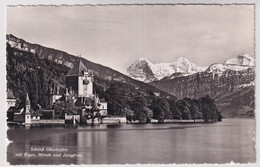 Schloss Oberhofen Mit Eiger Mönch Und Jungfrau - Oberhofen Am Thunersee