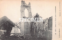 Intérieur De L'Eglise Après Le Bombardement - Loo - Lo-Reninge