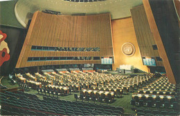 Postcard USA NY United Nations Building General Assembly Hall UN - Piazze