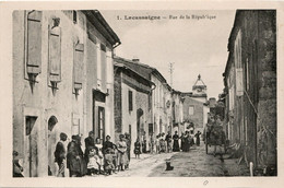 CPA 11 LACASSAIGNE RUE DE LA REPUBLIQUE RARE BELLE CARTE !! - Autres & Non Classés