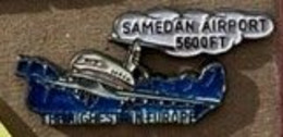 SAMEDAN AIRPORT 5600ft - THE HIGHEST IN EUROPE - PLANE - AVION - FOND BLEU - FLUGZEUG - AEREO-     (24) - Luftfahrt