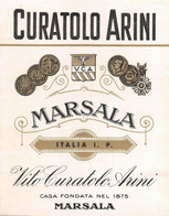 BK19583 " MARSALA ITALIA I.P.-CURATOLO ARINI-MARSALA-ETICHETTA D'EPOCA " Cm 14,0 X 11,0 - CIRCA 1900 - Other & Unclassified